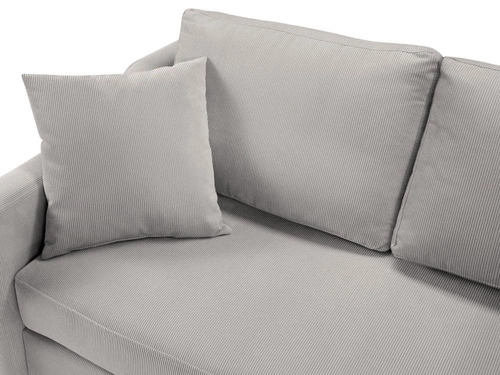 Narożnik z funkcją spania Rose Light Grey Corduroy prawostronny