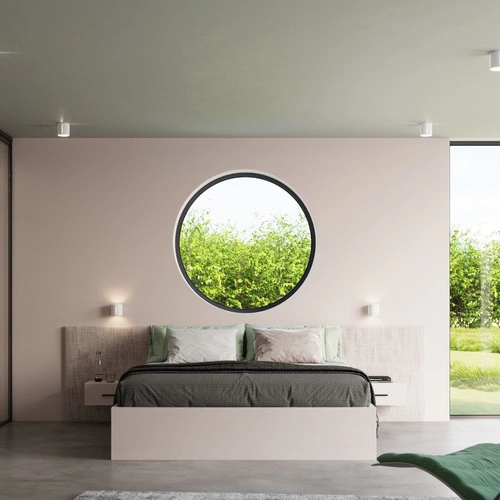 Plafon sufitowy biały INEZ nowoczesny metalowy do salonu, kuchni i sypialni 10 cm