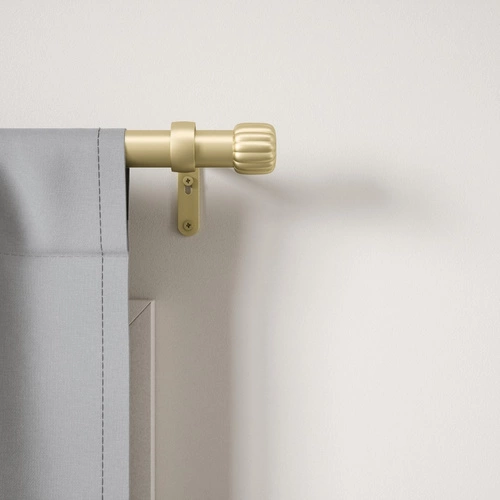 Karnisz pojedynczy Cleo złoty 91-168 cm stalowy regulowany do salonu Umbra