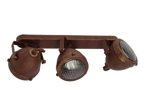 Lampa sufitowa Frodo nowoczesna regulowana 3-punktowa do salonu i sypialni rdzawa