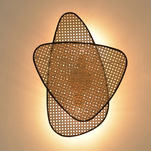 Kinkiet rattanowy NATURA DUO 60 cm Step into Design boho do salonu i sypialni beżowy