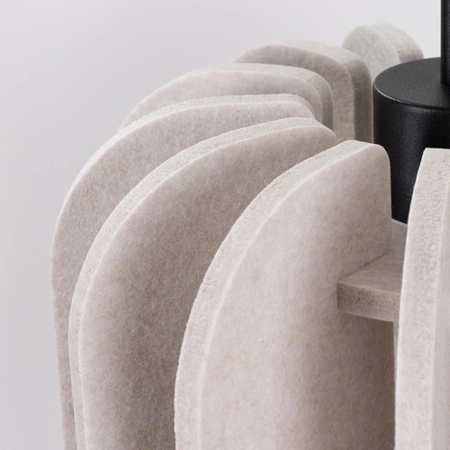 Lampa wisząca MULA 27 beżowa nowoczesna do salonu i jadalni z filcu