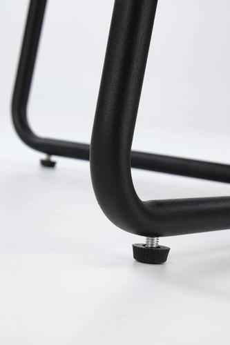 Krzesło tapicerowane Omara szare do jadalni nowoczesne pikowane na płozach Intesi