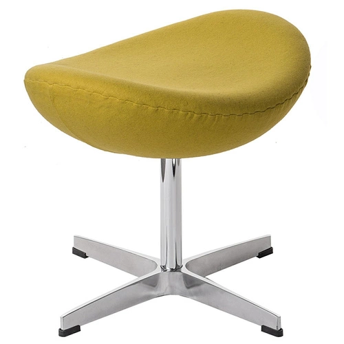 Podnóżek tapicerowany Jajo żółty jasny kaszmir obrotowy do salonu nowoczesny D2.DESIGN