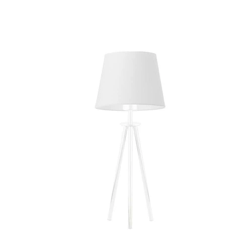 Lampka BERGEN abażur biały stelaż biały