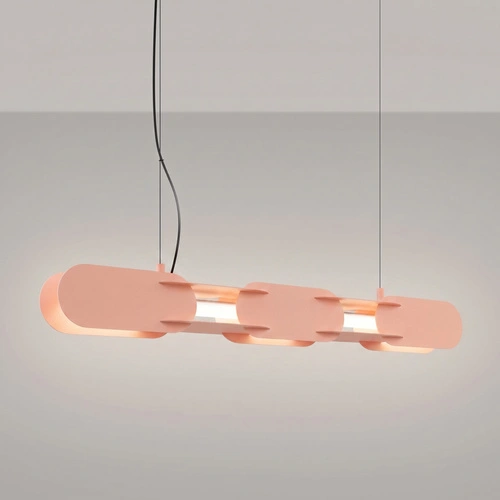 Lampa wisząca LED CHAIN 91 brzoskwiniowa nowoczesna nad stół