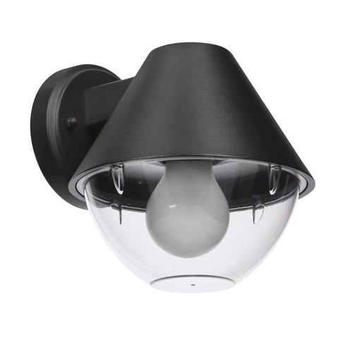 Kinkiet zewnętrzny Hendera lampa  ogrodowa 20,5x17,5 czarny 1x40W E27 klosz stożek IP44