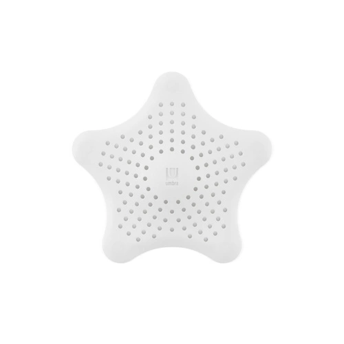 Sitko do zlewu i wanny Starfish Umbra białe gumowe nowoczesne do łazienki 16 cm
