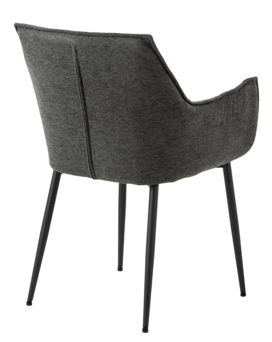 Krzesło tapicerowane Bonita szare z podłokietnikami do jadalni nowoczesne Actona