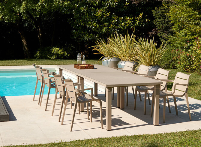 Stół rozkładany do jadalni i ogrodu Per3 biały nowoczesny 170–220 cm SCAB Design