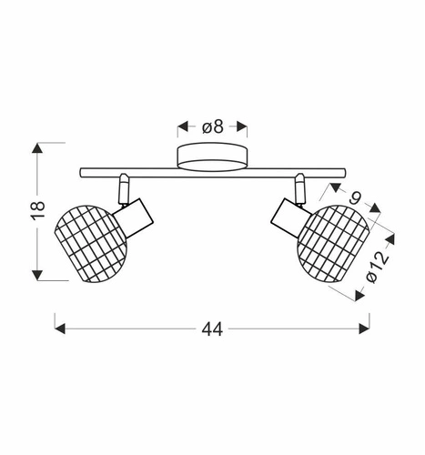 Lampa sufitowa Tajga czarna drewniana regulowana do salonu i sypialni 44 cm