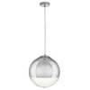 Lampa wisząca kula szklana chromowana FLASH M Step into Design do salonu 30 cm