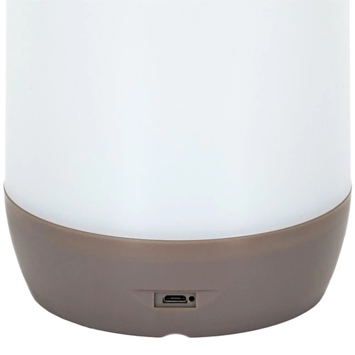 Lampka nocna LED Poire Intesi szara dotykowa do sypialni i na biurko nowoczesna USB