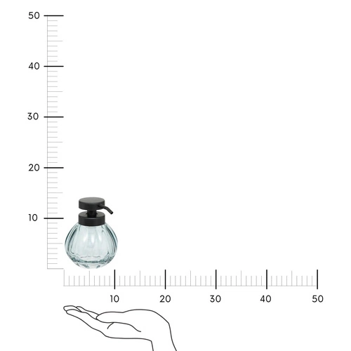 Dozownik do mydła szklany niebieski 5five simply smart nowoczesny do łazienki lub kuchni