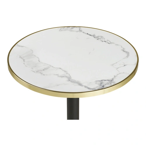 Stół bistro House Nordic biały marmur glamour okrągły do jadalni