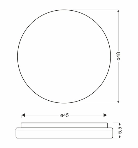 Gandava plafon LED okrągły 48cm biało drewniany nowoczesny do salonu i kuchni