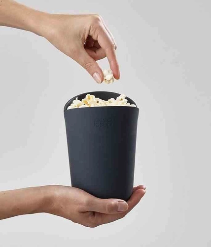 JJ - Zestaw 2 pojemników do popcornu, M-Cuisine pomarańczowy/szary