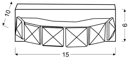 Kinkiet ścienny LED Shipi 3W nowoczesny glamour z kryształkami chrom do salonu lub sypialni