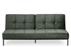 Sofa rozkładana z funkcją spania Perugia Actona welwetowa zielona 3 osobowa do salonu