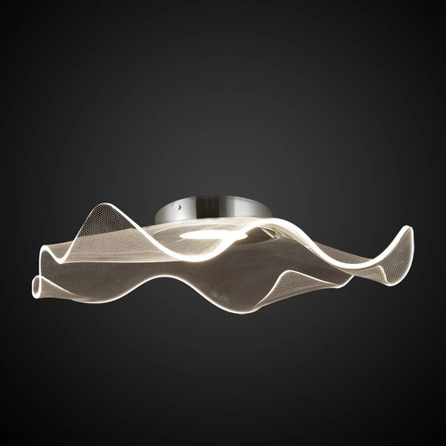 Plafon LEDowy Velo no.2 chrom 50 cm glamour nowoczesny do salonu i sypialni ALTAVOLA DESIGN