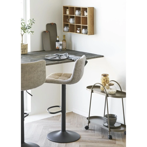 Hoker Middelfart szary obrotowy z oparciem do kuchni regulowany