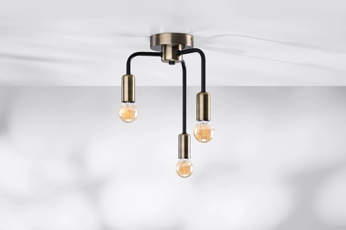 Lampa sufitowa Saga patyna+matowy czarny  3x40W E14