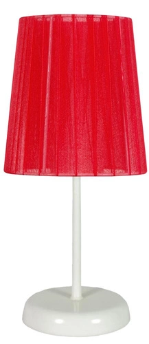 Lampka nocna Rifasa nowoczesna czerwona z abażurem metalowa do sypialni lub pokoju dziecka
