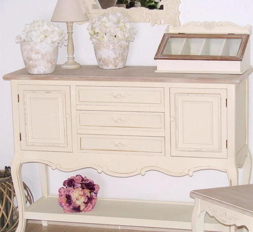 Komoda z półką Servir kremowa