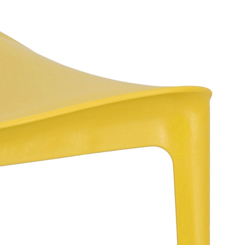 Krzesło ogrodowe Ginevra żółte z tworzywa sztaplowane nowoczesne do ogrodu i na taras SCAB Design