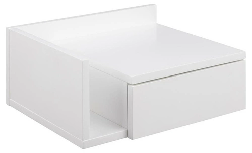 Szafka nocna biała wisząca z szufladą 40 cm nowoczesna Actona Ashlan II minimalistyczna