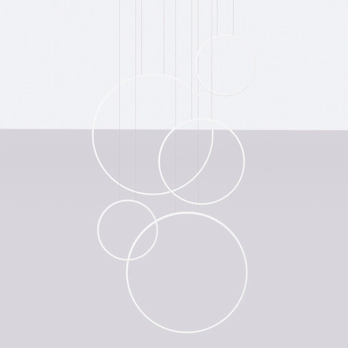 Lampa wisząca LED RIO 5 biała nowoczesna do salonu i jadalni Thoro 5-punktowa 