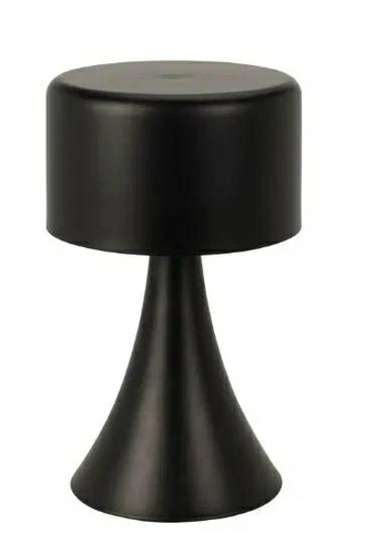 Lampka nocna LED Tirset Intesi czarna metalowa bezprzewodowa do sypialni i salonu