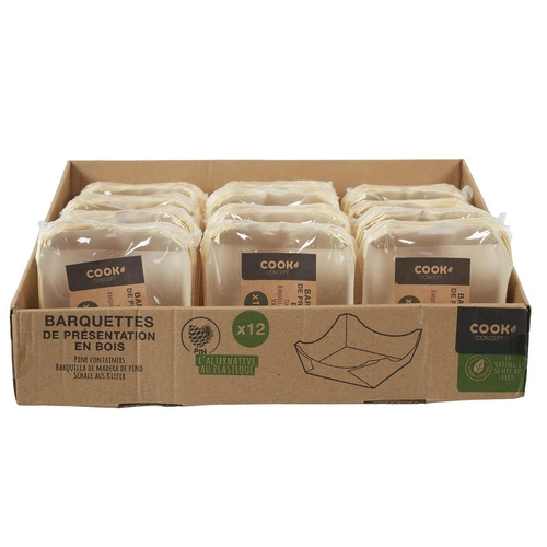 Sosnowe pudełko S na przekąski 12szt