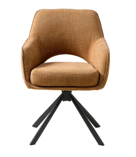 Krzesło obrotowe Cowley do jadalni tapicerowane z podłokietnikami