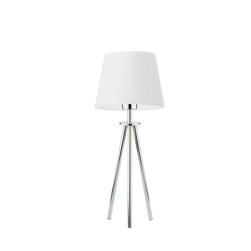 Lampka BERGEN abażur biały stelaż chrom