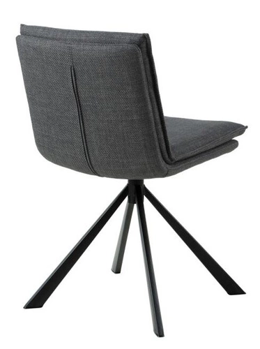 Krzesło do jadalni Flynn Actona tapicerowane szare ciemne obrotowe nowoczesne loftowe