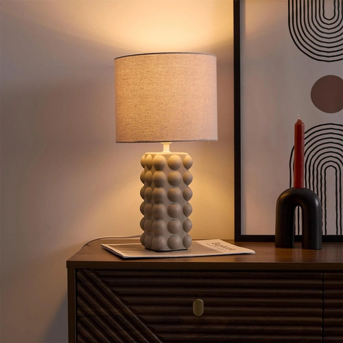 Lampka stołowa Ramil ceramiczna beżowa