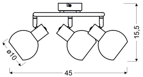 Lampa sufitowa Mauro nowoczesna LED RGB z pilotem srebrna 3-punktowa do salonu