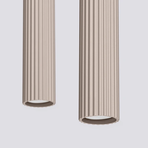 Lampa sufitowa KARBON 2 beżowa nowoczesna nad stół do kuchni i jadalni