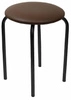 Taboret do toaletki Francis Intesi brązowy loftowy ekoskóra metalowy do salonu 45 cm