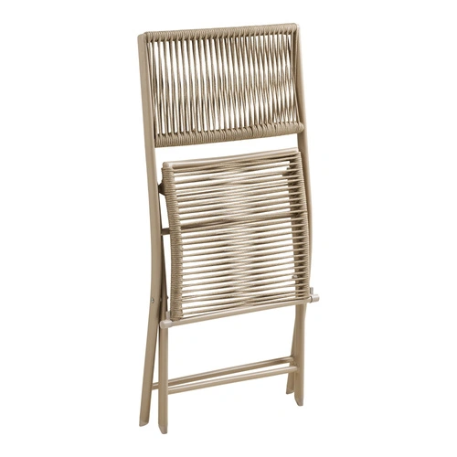 Zestaw mebli ogrodowych Arcas bistro taupe metalowy na taras 2 krzesła i stół