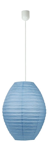 Lampa wisząca Kokon ul-kula papierowa  niebieski 40x55cm/linka