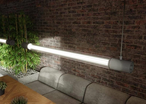 Kinkiet ścienny VALO czarny nowoczesny metalowy LED do salonu i sypialni Thoro 102 cm