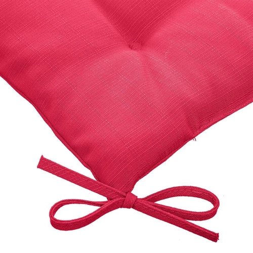 Pikowana poduszka na krzesło ogrodowa Korai 40x40 czerwona Hesperide z wiązaniami