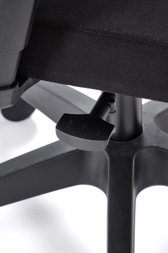 Fotel biurowy ergonomiczny Ducrot czarny obrotowy z siatki i regulacją do biurka