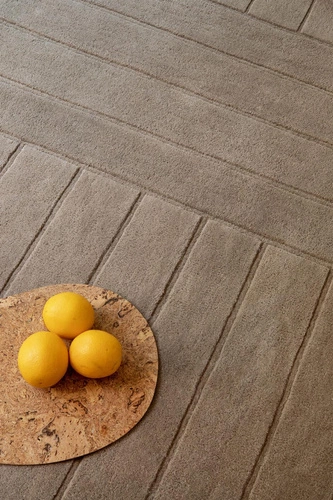 Dywan wełniany do salonu Decor Bedou Cobblestone 250x350cm beżowy nowoczesny boho łatwy w czyszczeniu