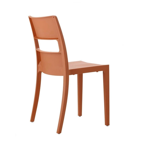 Krzesło ogrodowe z tworzywa sztaplowane Sai SCAB Design pomarańczowe do ogrodu i sali bankietowej