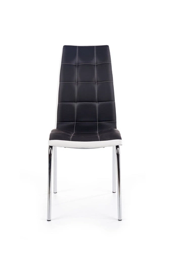 Krzesło tapicerowane Delaware Intesi czarne ekoskóra nowoczesne do jadalni i salonu