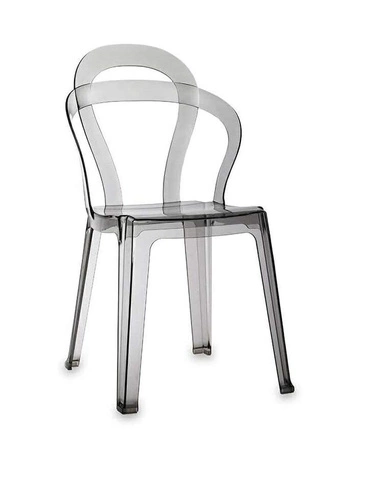 Krzesło do jadalni i ogrodu Titi SCAB Design transparentne dymione sztaplowane poliwęglan glamour