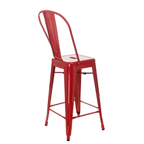 Hoker Paris Back 66 cm metalowy z oparciem nowoczesny personalizowany do kuchni D2.DESIGN